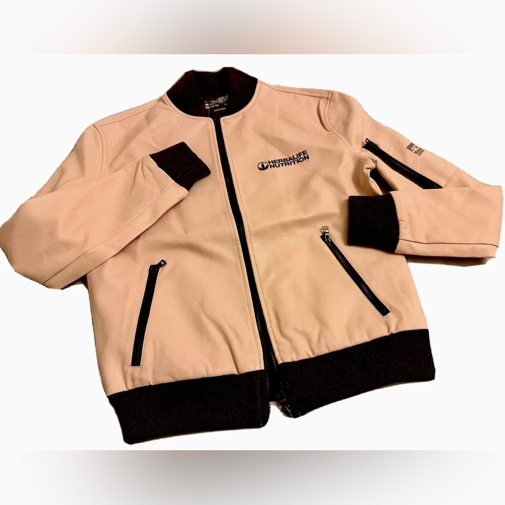 Herbalife Soft Pink Leather Jacket( 7-9 years Old Kids)/ Real Leather.